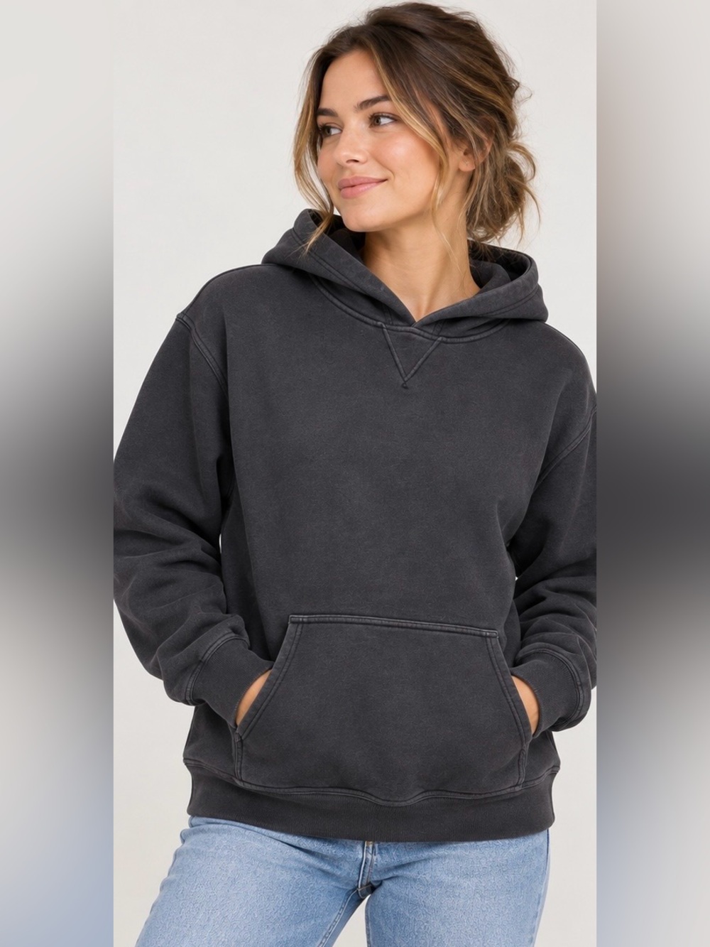 Lululemon All Yours Hoodie Fleece Black Charcoal Pullover - Women’s Size 10